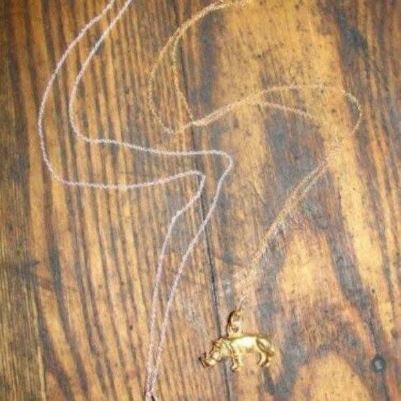 Sterling Silver Rhino Charm Necklace Alberto Juan - Picture 5 of 6